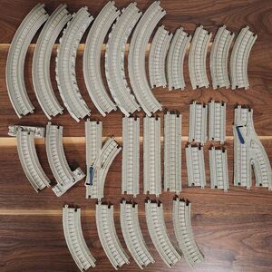 Thomas & Friends Trackmaster 27 Piece Lot Tan Train Track Replacement Pieces